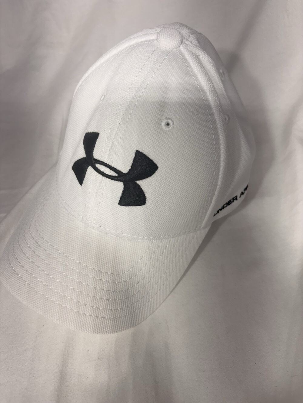Under Armour Fitted Flex Youth White Polyester Cap Hat